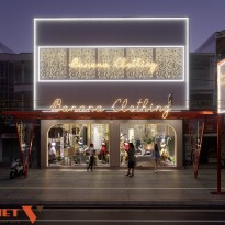 Thiết kế cửa hàng quần áo Banana Clothing 140m2 của Anh Đức tại Lào 